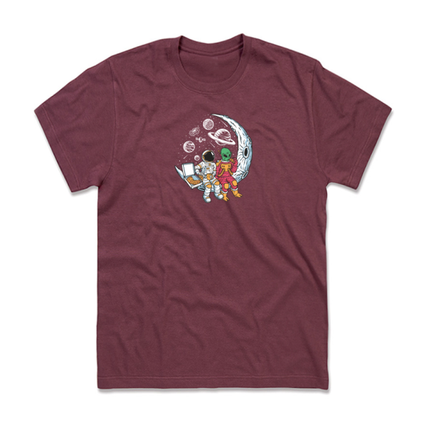 Тениска с цветен принт MOON PIZZA Тениска с цветен принт MOON PIZZA